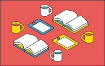 Open Bible, iPads and coffee